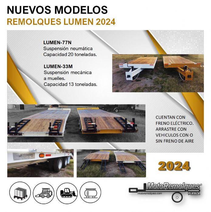 Remolque PLataforma de 6, 8 ó 14 toneladas de carga